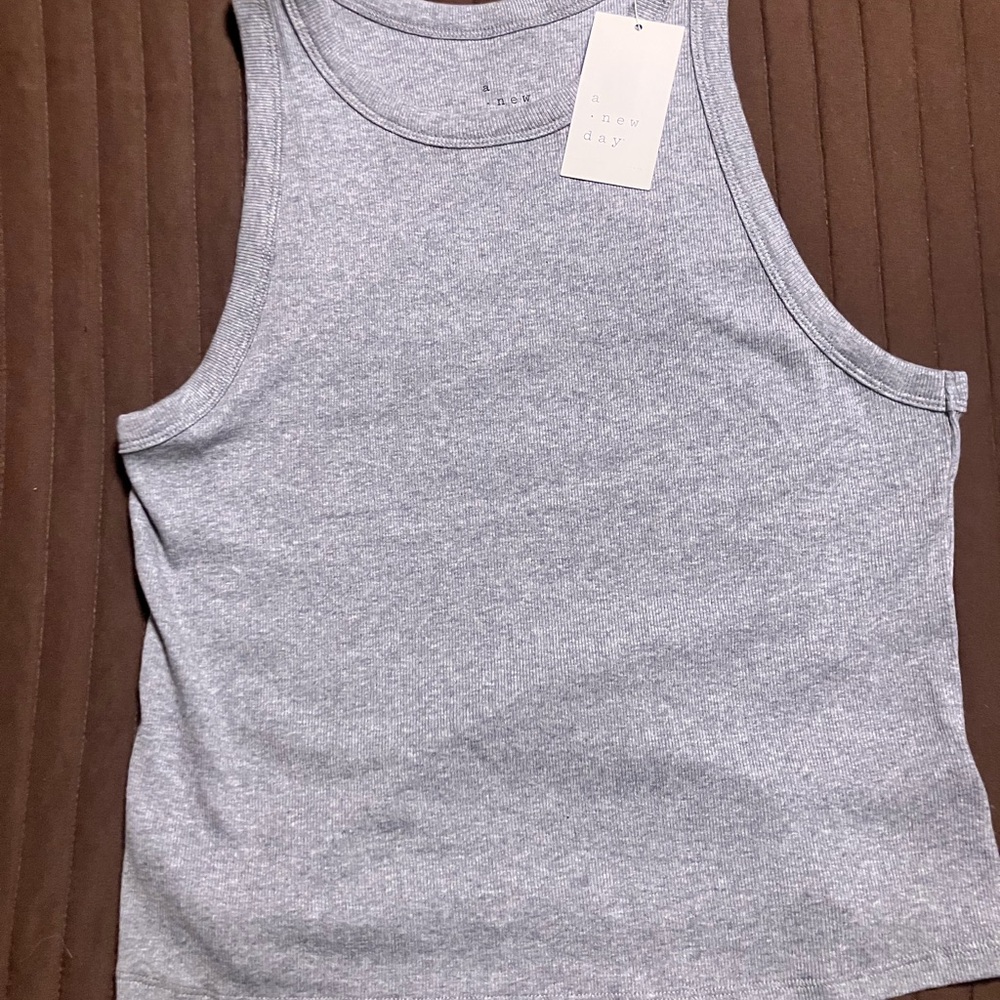 A New Day Light Gray Tank Top